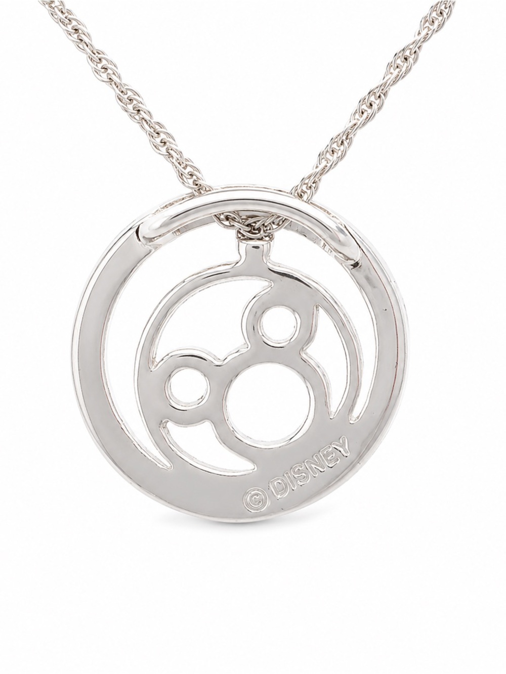 NEW Disney Branded Silver Tone Mickey Mouse Infinity Necklace - Picture 2 of 2